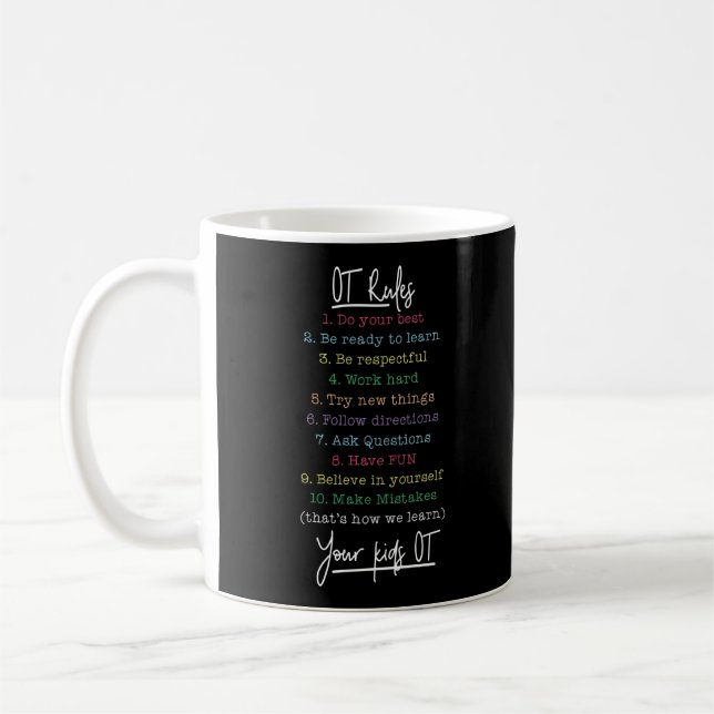 Occupational Therapist Ot Rules Coffee Mug (Left)