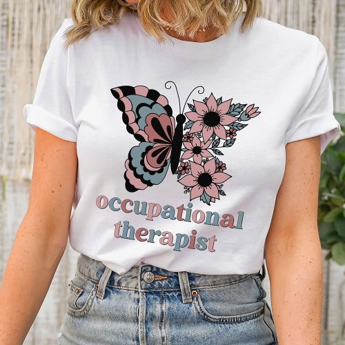 Occupational Therapist Personalized Boho Butterfly T_Shirt