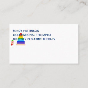 Occupational Therapist Play Therapy Rainbow Toys Business Card