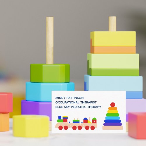 Occupational Therapist Play Therapy Rainbow Toys Business Card