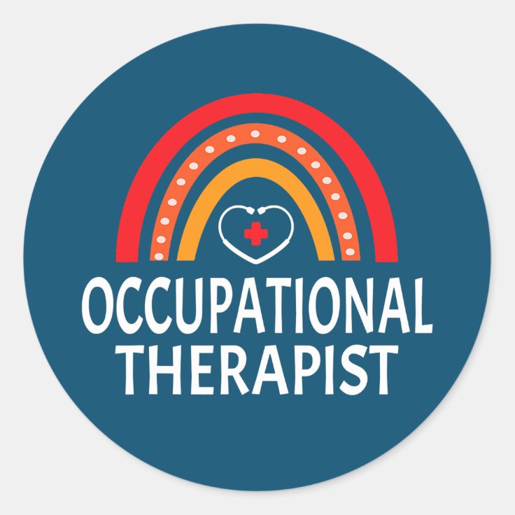 Occupational Therapist Rainbow Ot Nurse Classic Round Sticker Zazzle 9200