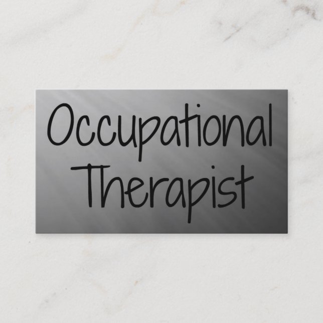 Occupational Therapist Silver Wave Business Card (Front)