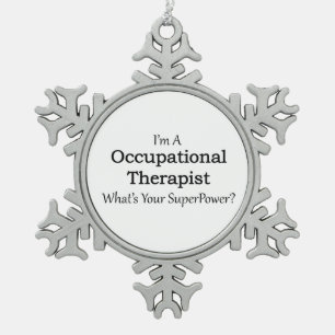 Occupational Therapist Snowflake Pewter Christmas Ornament