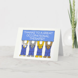 Occupational Therapist Thanks Letterpress Thank You Card