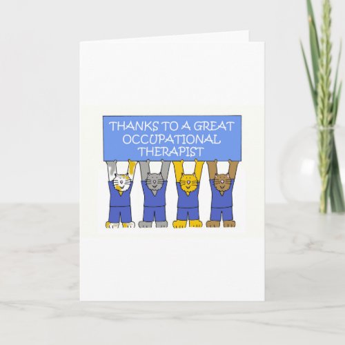 Occupational Therapist Thanks Thank You Card
