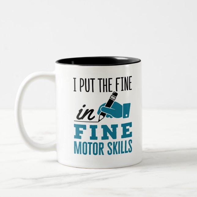 Occupational Therapist Therapy Fine Motor Skills Two-Tone Coffee Mug (Left)