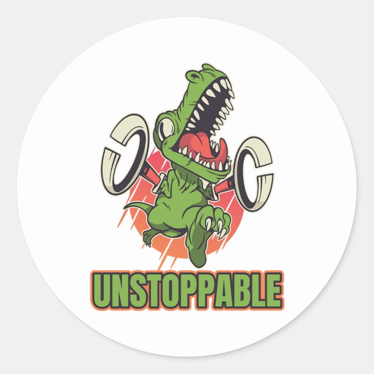 Occupational Therapist Unstoppable Dinosaur Trex Classic Round Sticker Zazzle 4132