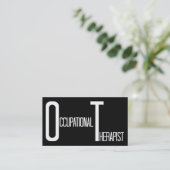 Occupational Therapist Word Business Card (Standing Front)