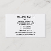 Occupational Therapist Word Business Card (Back)