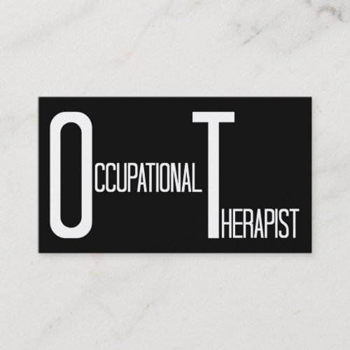 Occupational Therapist Word Business Card