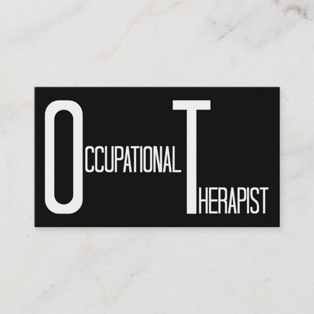 Occupational Therapist Word Business Card (Front)