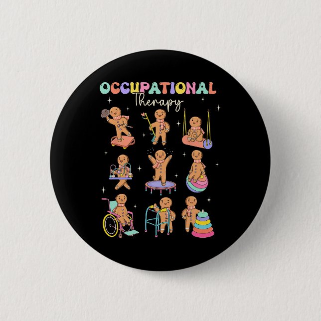 Occupational Therapists Always Make The Nice List  Button (Front)