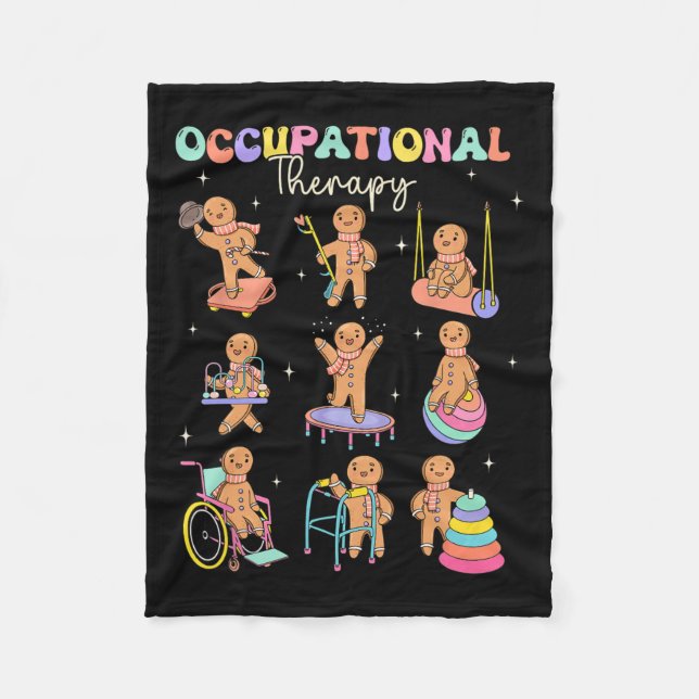Occupational Therapists Always Make The Nice List  Fleece Blanket (Front)