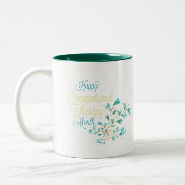 Occupational TherapiyMonth Gift Two-Tone Coffee Mug (Left)