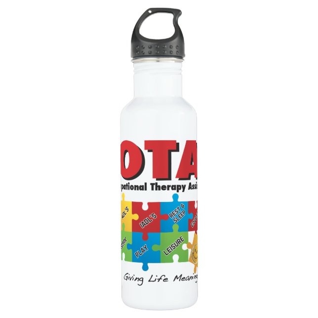 Occupational Therapy Assistant Stainless Steel Water Bottle (Front)