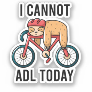 Occupational Therapy, Bike Sloth Lover, BCBA Sticker