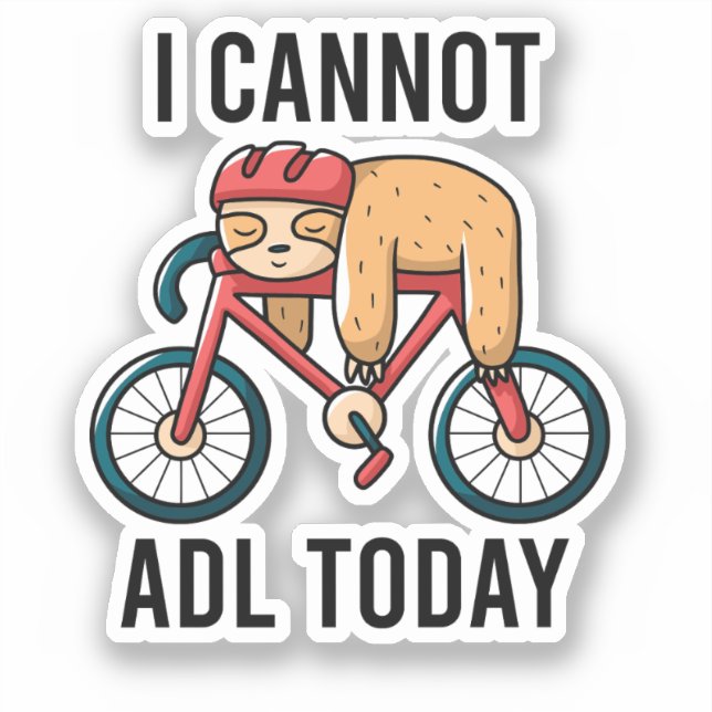 Occupational Therapy, Bike Sloth Lover, BCBA Sticker (Front)