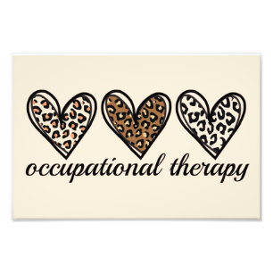 Occupational Therapy Cheetach Print Heart