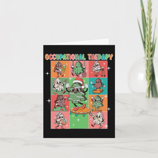 Occupational Therapy Christmas Tree Cake Ot Therap Card (Front)