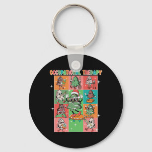 Occupational Therapy Christmas Tree Cake Ot Therap Keychain