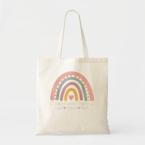 Occupational Therapy Create Motivate Inspire Rainb Tote Bag