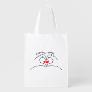 Occupational Therapy Cute Heart Grocery Bag