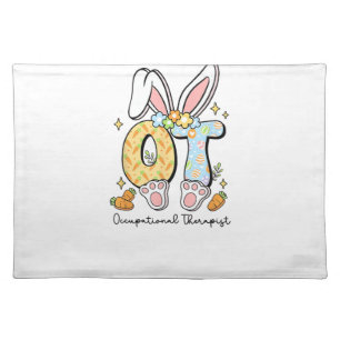 Occupational Therapy Easter Bunny OT OTA Spring Ot Cloth Placemat