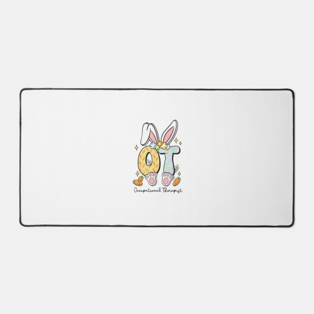 Occupational Therapy Easter Bunny OT OTA Spring Ot Desk Mat (Front)