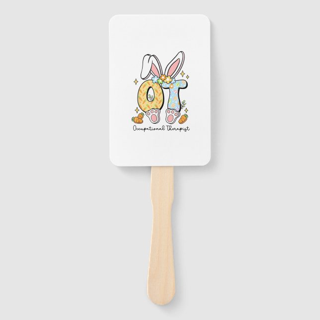 Occupational Therapy Easter Bunny OT OTA Spring Ot Hand Fan (Front)