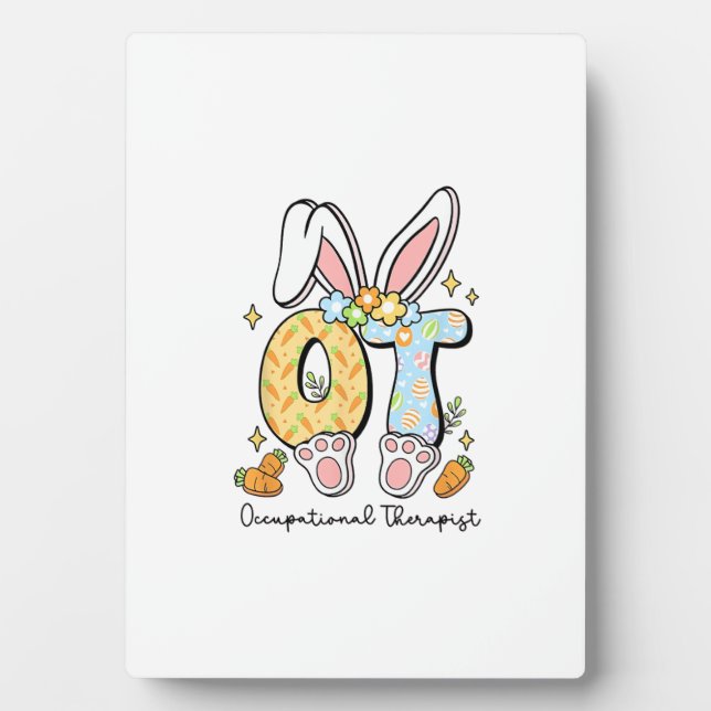 Occupational Therapy Easter Bunny OT OTA Spring Ot Plaque (Front)