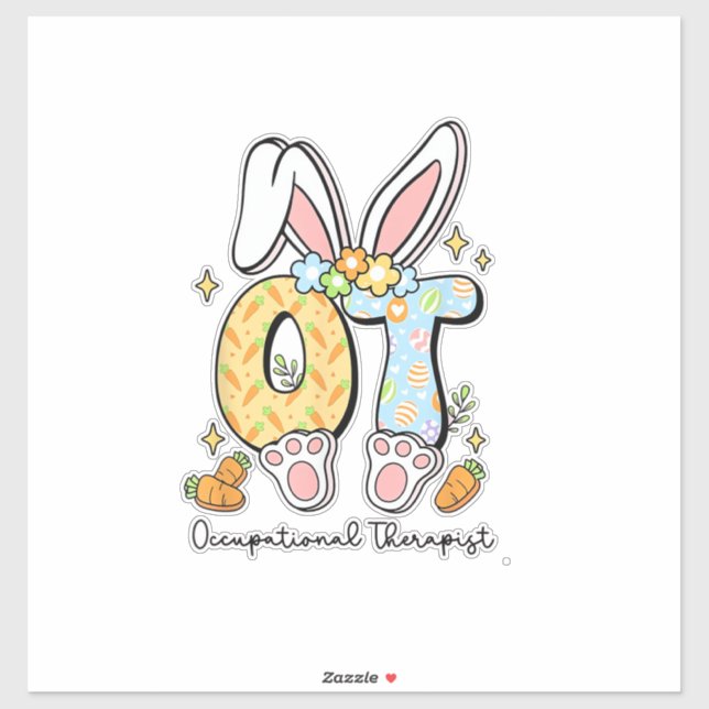 Occupational Therapy Easter Bunny OT OTA Spring Ot Sticker (Sheet)