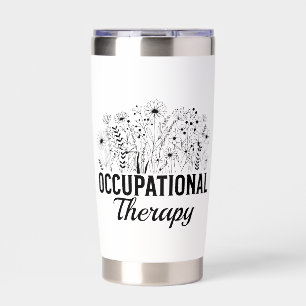 Occupational Therapy Floral Occupational OT Insulated Tumbler
