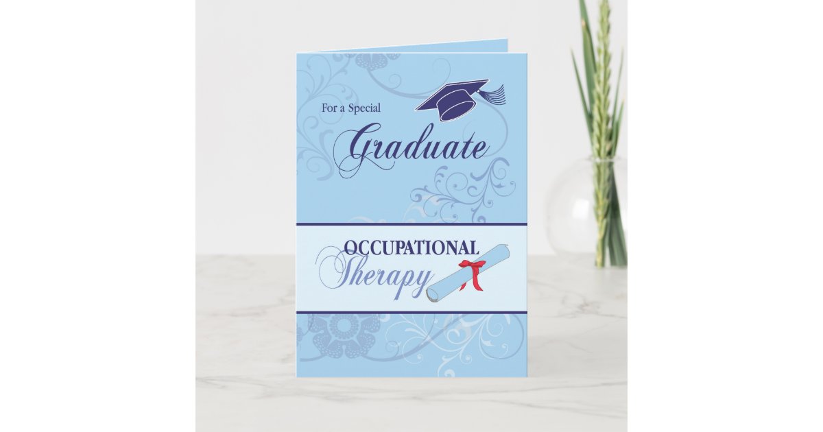 Occupational Therapy Graduation Congratulations, B Card | Zazzle.com