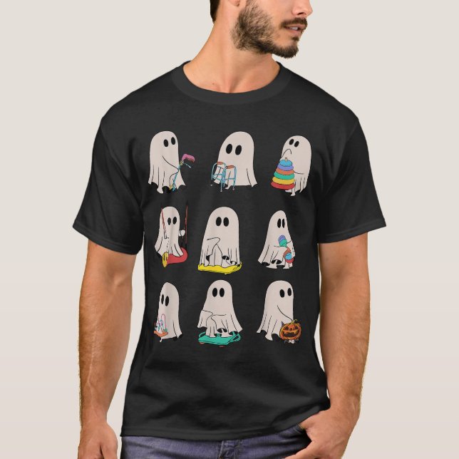  Occupational Therapy Halloween Ot Ghost Boo T-Shirt (Front)
