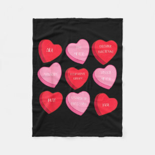 Occupational Therapy Heart Candy Valentine Day Ot Fleece Blanket