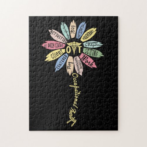Occupational Therapy Inspire OT Month Flower Jigsaw Puzzle