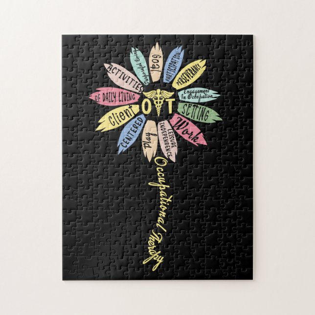 Occupational Therapy Inspire OT Month Flower Jigsaw Puzzle (Vertical)