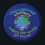 Occupational Therapy Makes the World Go Round OT Magnet<br><div class="desc">A beautiful occupational therapist magnet featuring people holding hands standing on the earth. A cute OT design to show them appreciation for all they do with sensory therapy to help your child.</div>