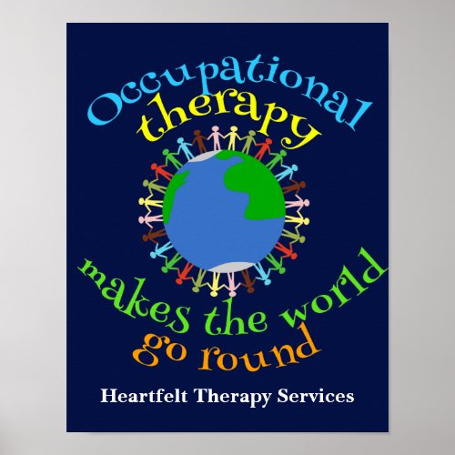 Occupational Therapy Makes the World Go Round OT Poster