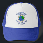 Occupational Therapy Makes the World Go Round Trucker Hat<br><div class="desc">OT makes the world go round hat. A cute occupational therapy gift for your favorite occupational therapist. Features a group of people holding hands around the blue and green planet Earth. Come together to make a change by helping people through sensory play.</div>