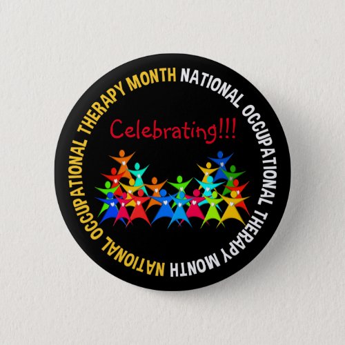 Occupational Therapy Month Button Stickpeople