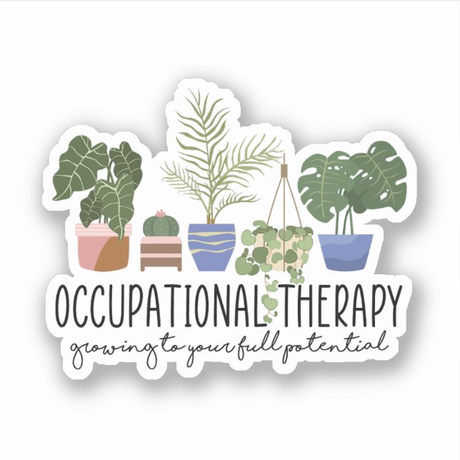 Occupational Therapy, Occupational Therapist OT Sticker (Front)