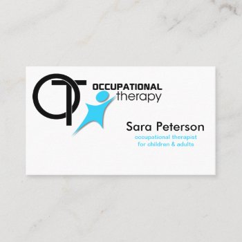 Occupational Therapy - Ot - Black Sky Blue Calling Card by uterfan at Zazzle
