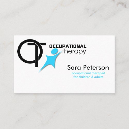 Occupational Therapy _ OT _ Black Sky Blue Calling Card