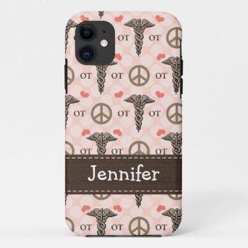 Occupational Therapy Ot Caduceus Iphone 11 Case by cutecases at Zazzle