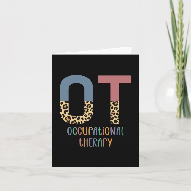 Occupational Therapy OT Cheetah Future OT Gifts Card (Front)