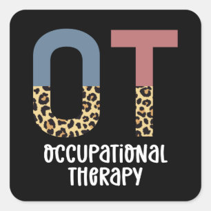 Occupational Therapy OT Cheetah Future OT Gifts Square Sticker