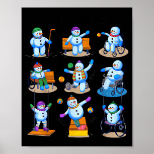 Occupational Therapy Ot Christmas Funny Snowman Xm Poster