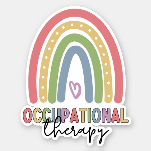 Occupational Therapy OT Therapist Cute Rainbow Sticker