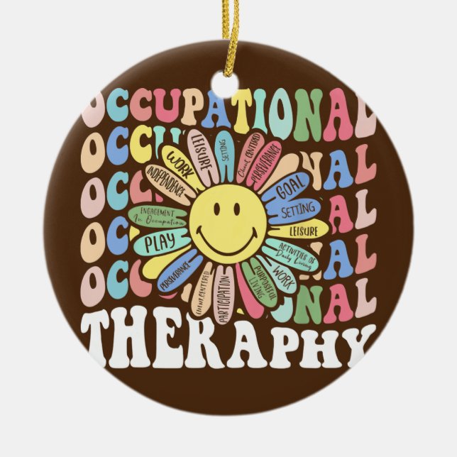 Occupational Therapy OT Therapist Inspire OT Ceramic Ornament (Front)